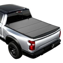 VEVOR - Hard Tri-Fold Truck Bed Tonneau Cover, Compatible with 2019-2024 Dodge Ram 1500 (Incl. Classic & New) 6.4ft (76.3in) Bed - Matte Black