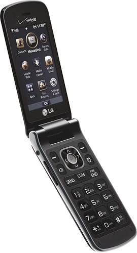 Alt View Standard 5. LG - Exalt Cell Phone - Black (Verizon Wireless).