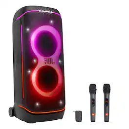 JBL - PARTYBOX 720 Portable Speaker Karaoke Bundle with Two Wireless Microphones - Black