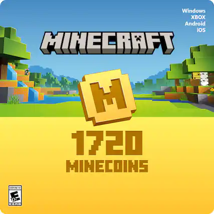 Windows XBOX Android iOS MINECRAFT M 1720 MINECOINS
EVERYONE 10+ F 10+ ESRB