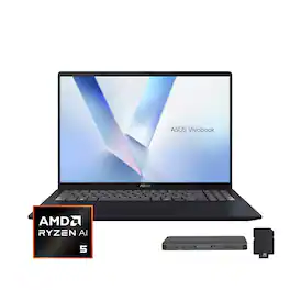 ASUS - Vivobook 16 16" IPS WUXGA Laptop,AMD Ryzen AI 5 330,32GB RAM,1TB SSD+160GB Dock Station,Wi-Fi 6,Win 11 - Blue
