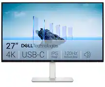 27" Dell Technologies 4K | USB-C IPS 120Hz Panel Refresh Rate