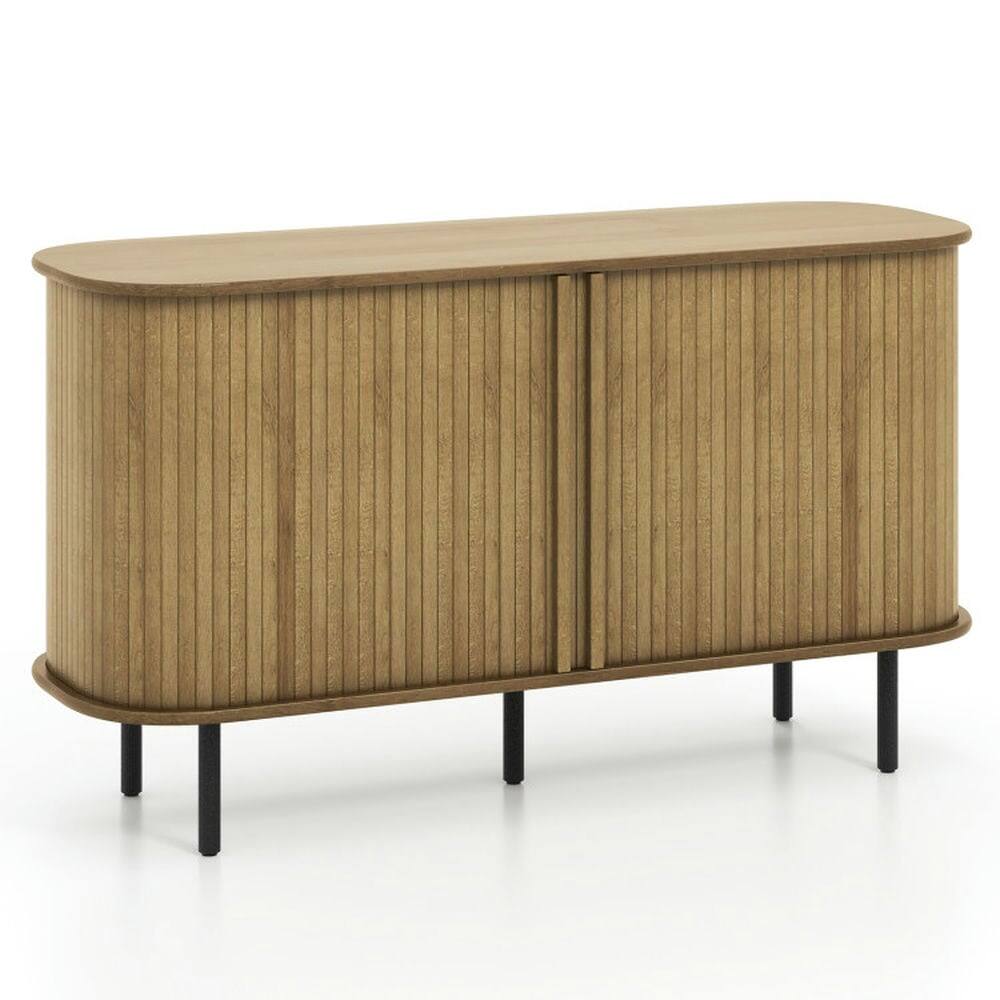 Alt View 7. Pefilos - 47 Inch Sideboard Buffet Cabinet, Cabinet with Adjustable Shelves for Indoor as Kitchen, Dining Room, Living Room - Brown.