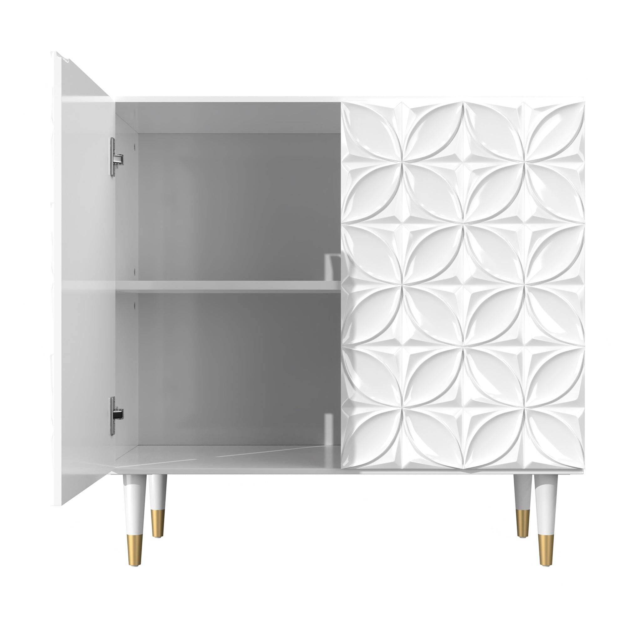 Alt View 8. Boyel Living - 2 Door Locker Accent Cabinet - White.