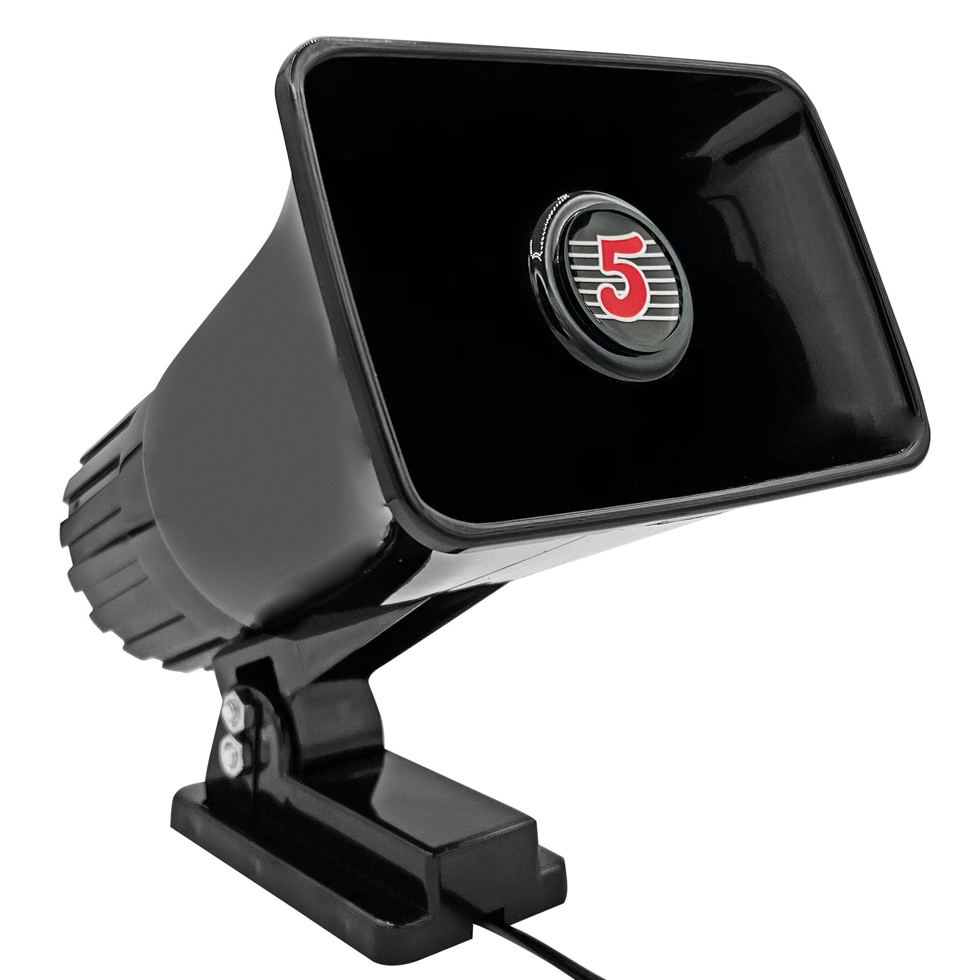 Front. 5 CORE - 5Core PA Horn Speaker 6 Inch 50W Bull Horn Loud Audio System - Black.