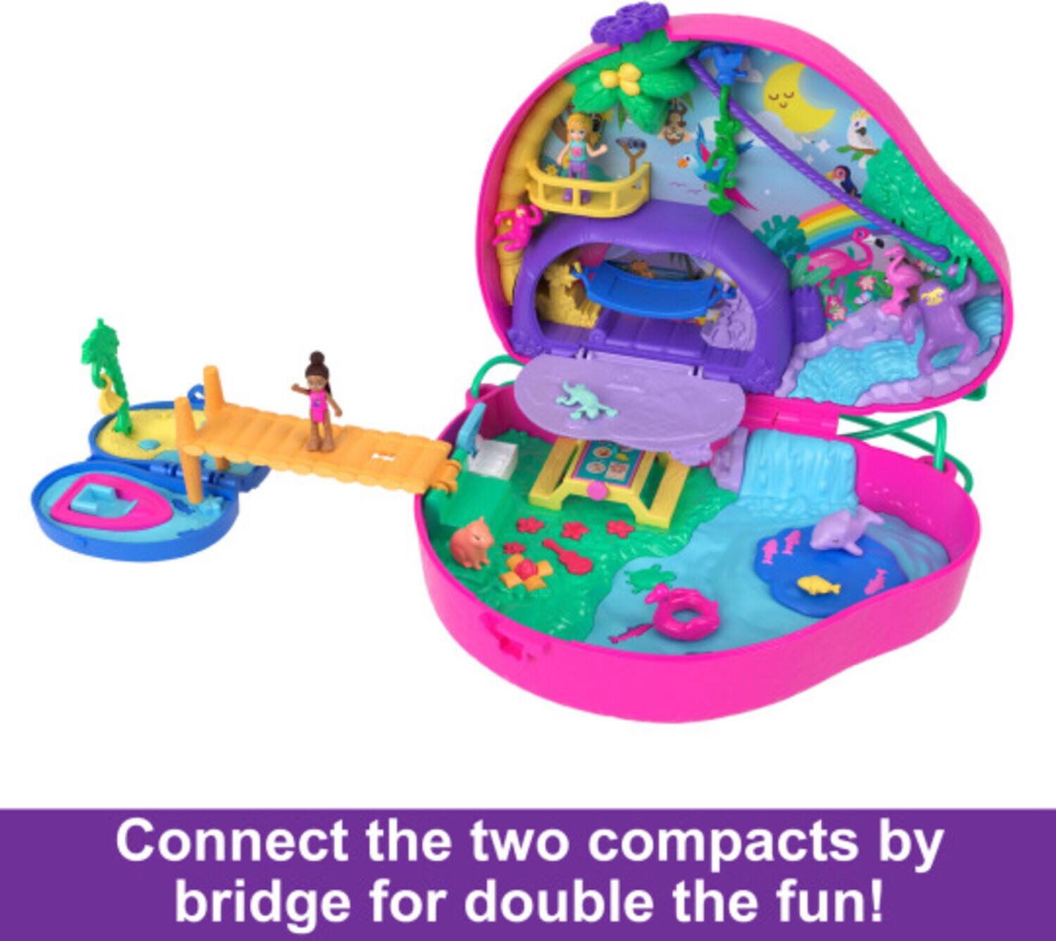 Connect the two compacts by bridge for double the fun!