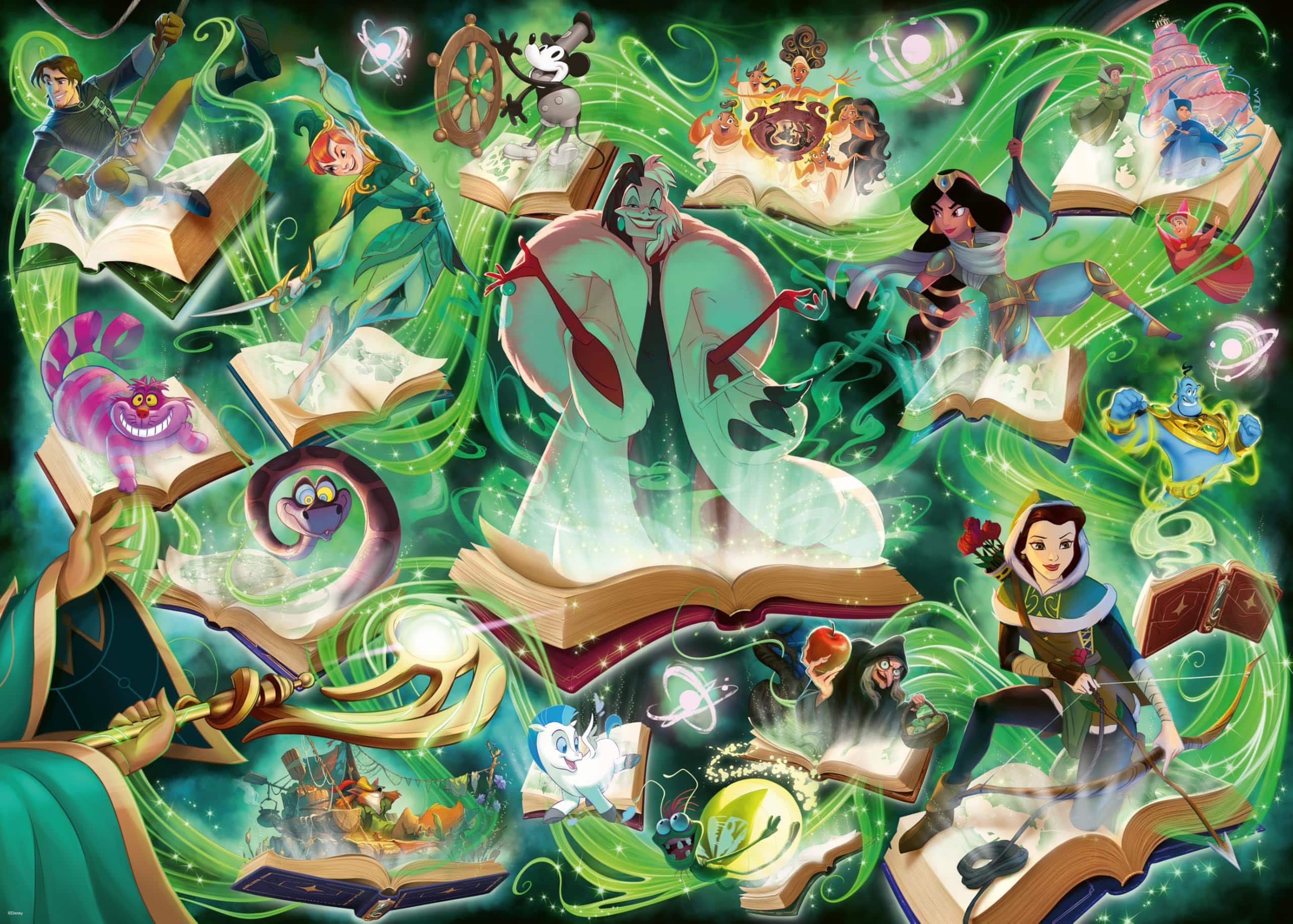 Ravensburger - Disney Lorcana - Glimmers of The Realm: Emerald 1000 Piece Jigsaw Puzzle | Premium Quality Made in Europe |