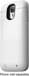 Front. mophie - juice pack Charging Case for Samsung Galaxy S 4 Cell Phones - White.