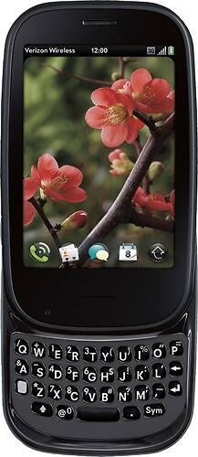 Front Standard. Palm - Pre 2 Mobile Phone - Black (Verizon Wireless).