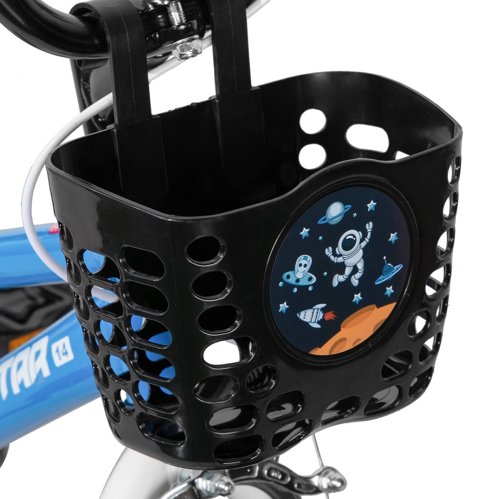 Alt View 6. JOYSTAR - JOYSTAR Pluto 14" Kids Bike with Light Up Training Wheels, Kids' Bicycle for Boys Girls Ages 3-5, Children Bikes, Blue - Blue.