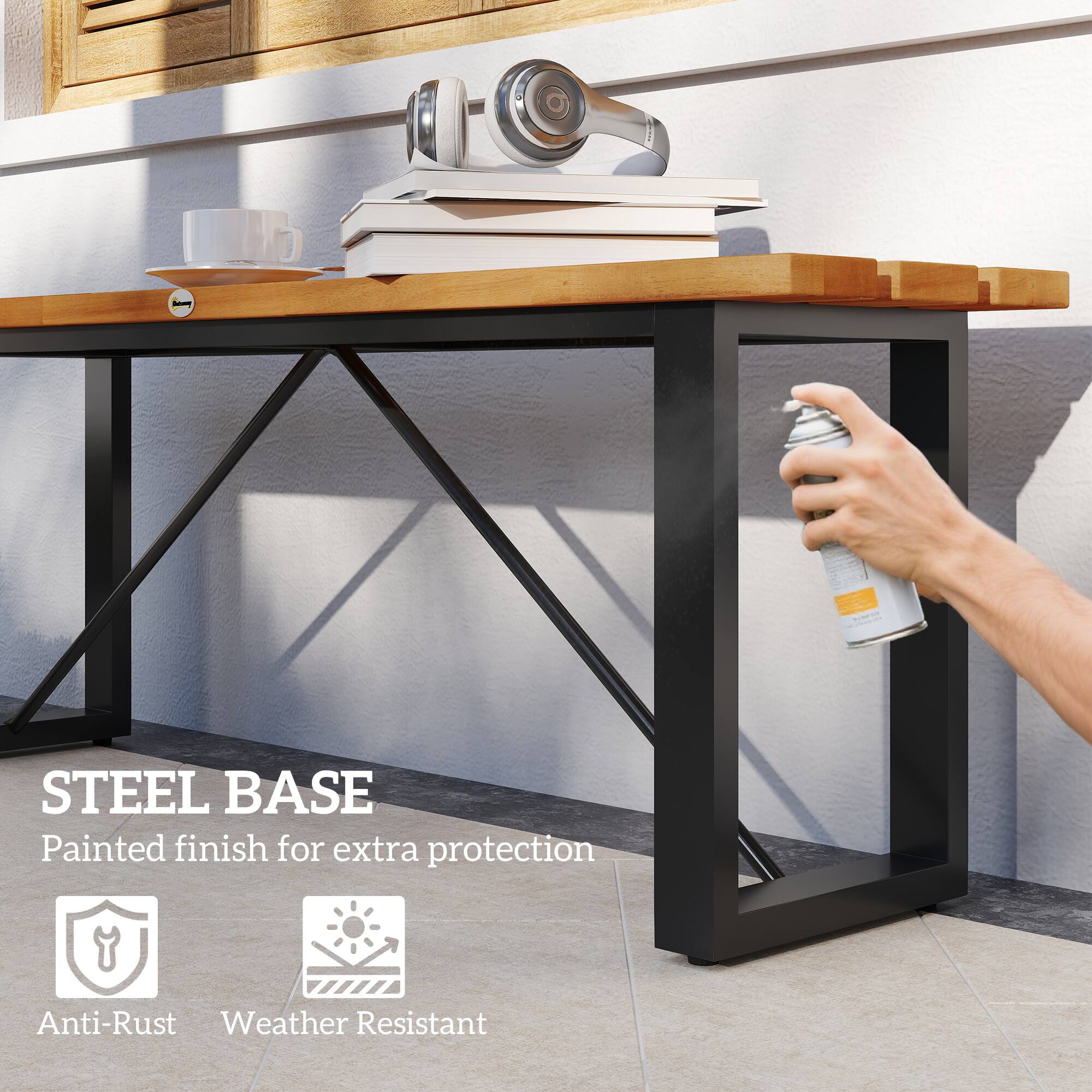 STEEL BASE
Painted finish for extra protection
Anti-Rust
Weather Resistant