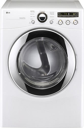  LG - 7.3 Cu. Ft. 9-Cycle Large Capacity Electric Dryer - White