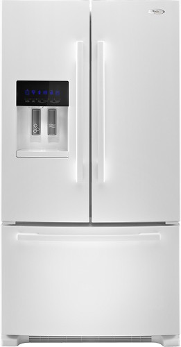  Whirlpool - Gold 25.5 Cu. Ft. French Door Refrigerator with Thru-the-Door Ice and Water - White