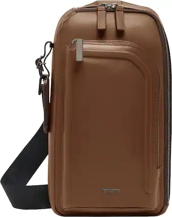 Front. TUMI - Harrison Gregory Sling - Cognac Bombe.