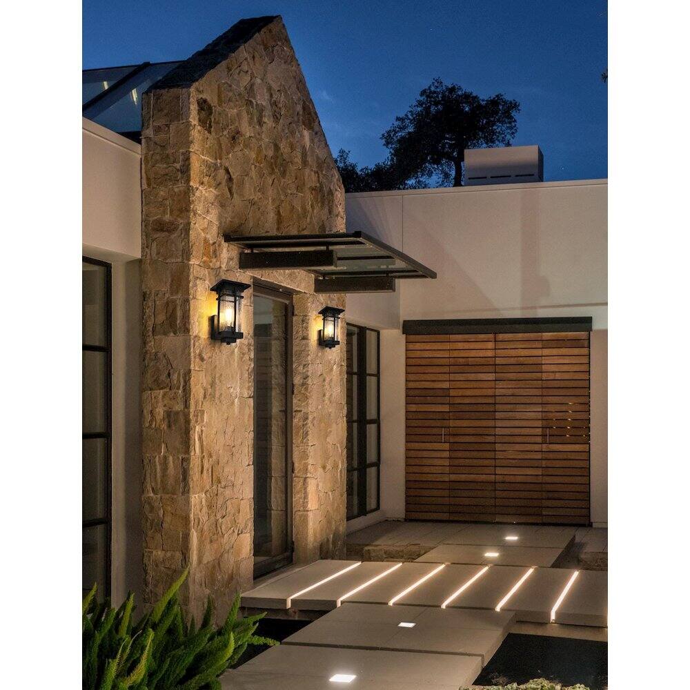 Alt View 4. Elegant Lighting - Livingston 7 inch Outdoor Pendant in Black - Black.