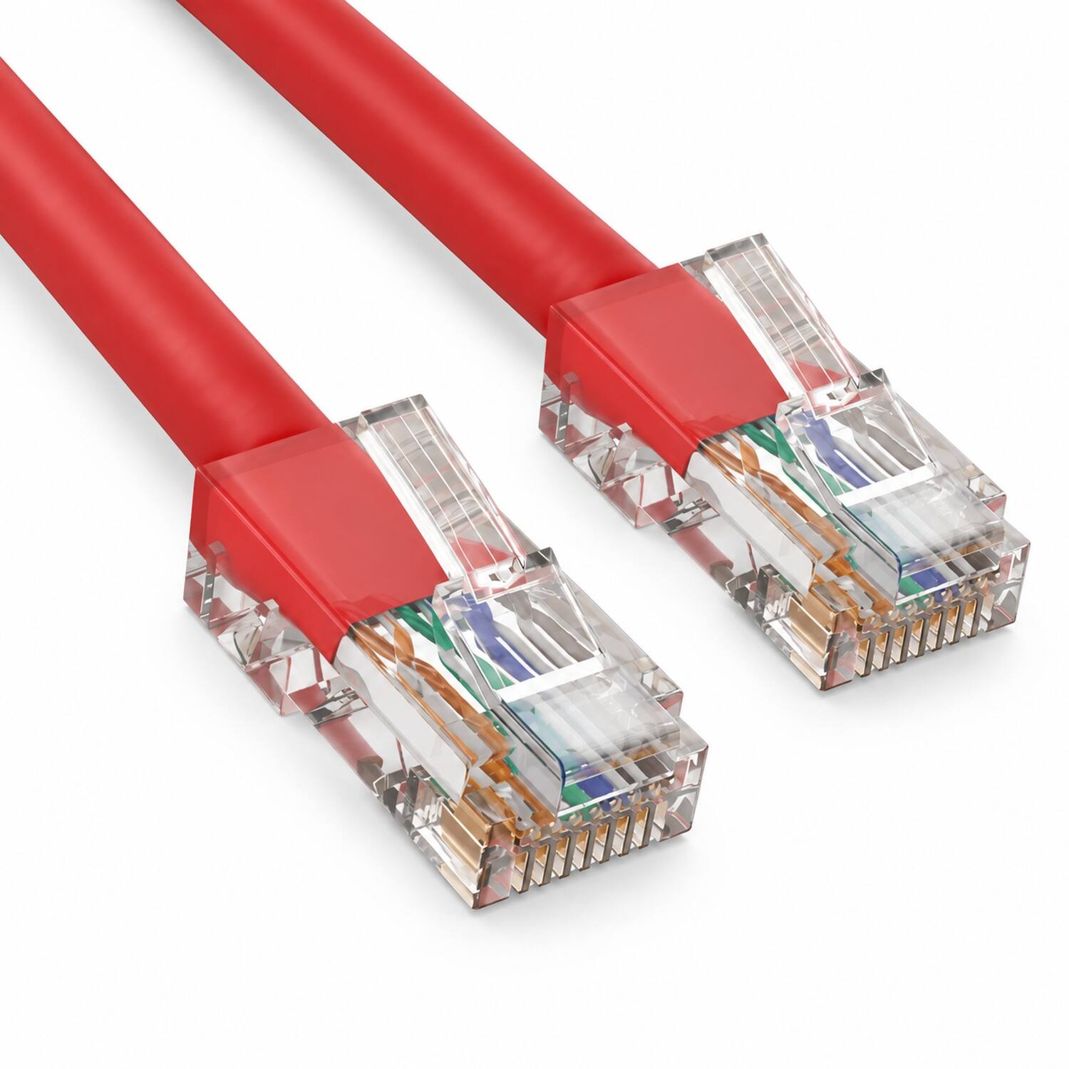 Front. Sanoxy - SANOXY Cables and Adapters; 50ft Cat5e 350 MHz UTP Assembled Ethernet Network Patch Cable, Red - Red.