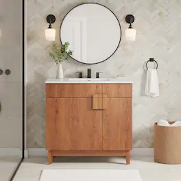 Miles Bathroom Cabinet Basin Not Included by Modway - Walnut