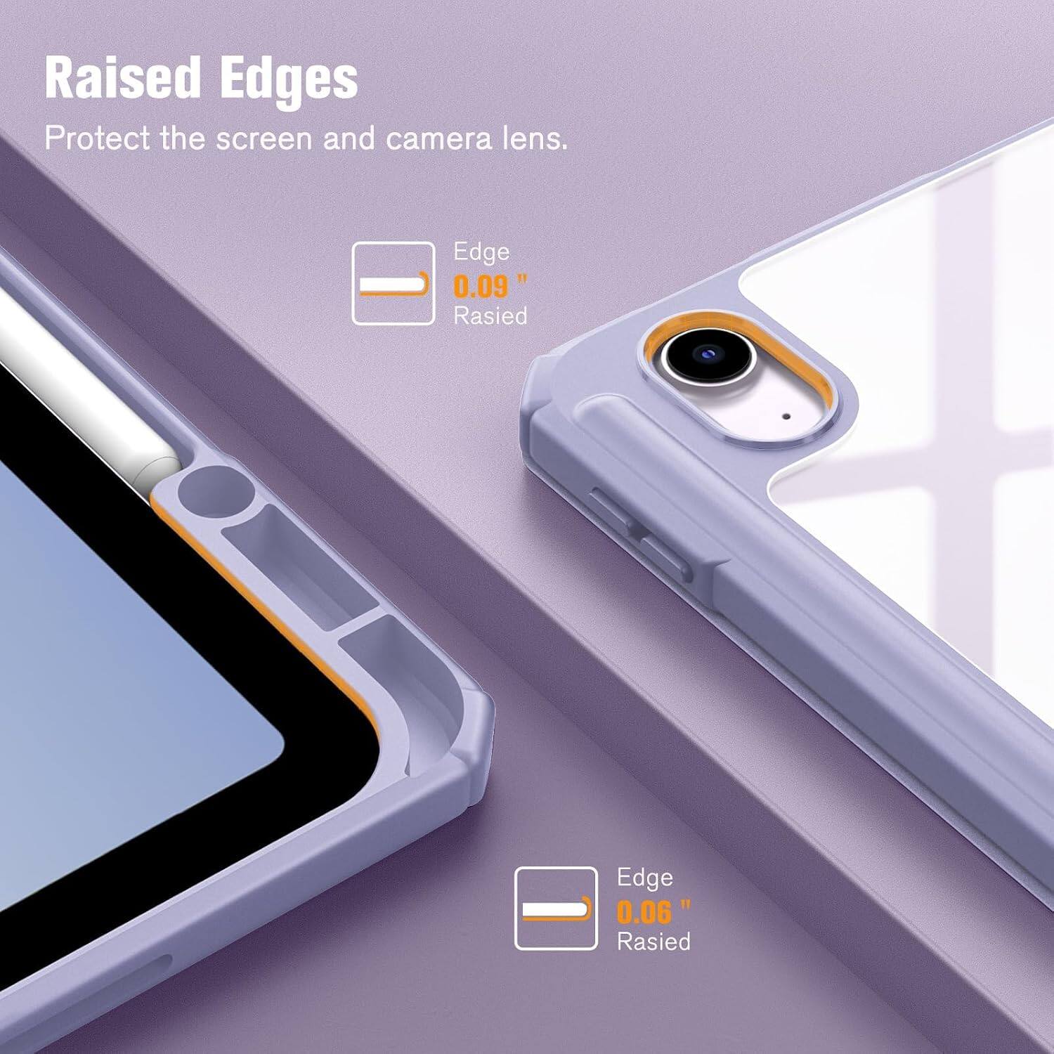 Raised Edges Protect the screen and camera lens.
Edge 0.09" Raised
Edge 0.06" Raised