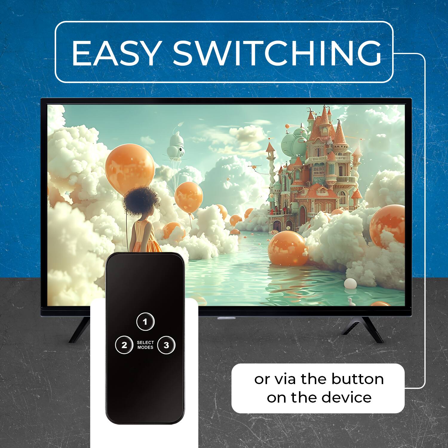 EASY SWITCHING 1 2 SELECT MODES 3 or via the button on the device