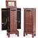 Front. Costway - Wood Jewelry Cabinet Armoire Storage Box Chest Stand Organizer Indoor Bedroom - Brown.