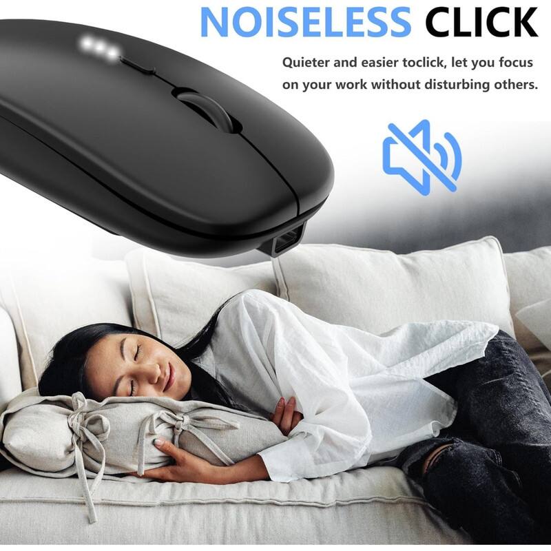 NOISELESS CLICK  
Quieter and easier to click, let you focus on your work without disturbing others.