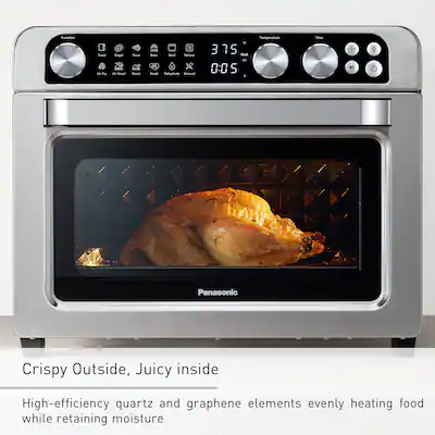 Panasonic FlashXpress 1 Cu. Ft. Toaster Oven with Air Fryer Silver Panasonic FlashXpress 1 Cu. Ft. Toaster Oven with Air Fryer Silver