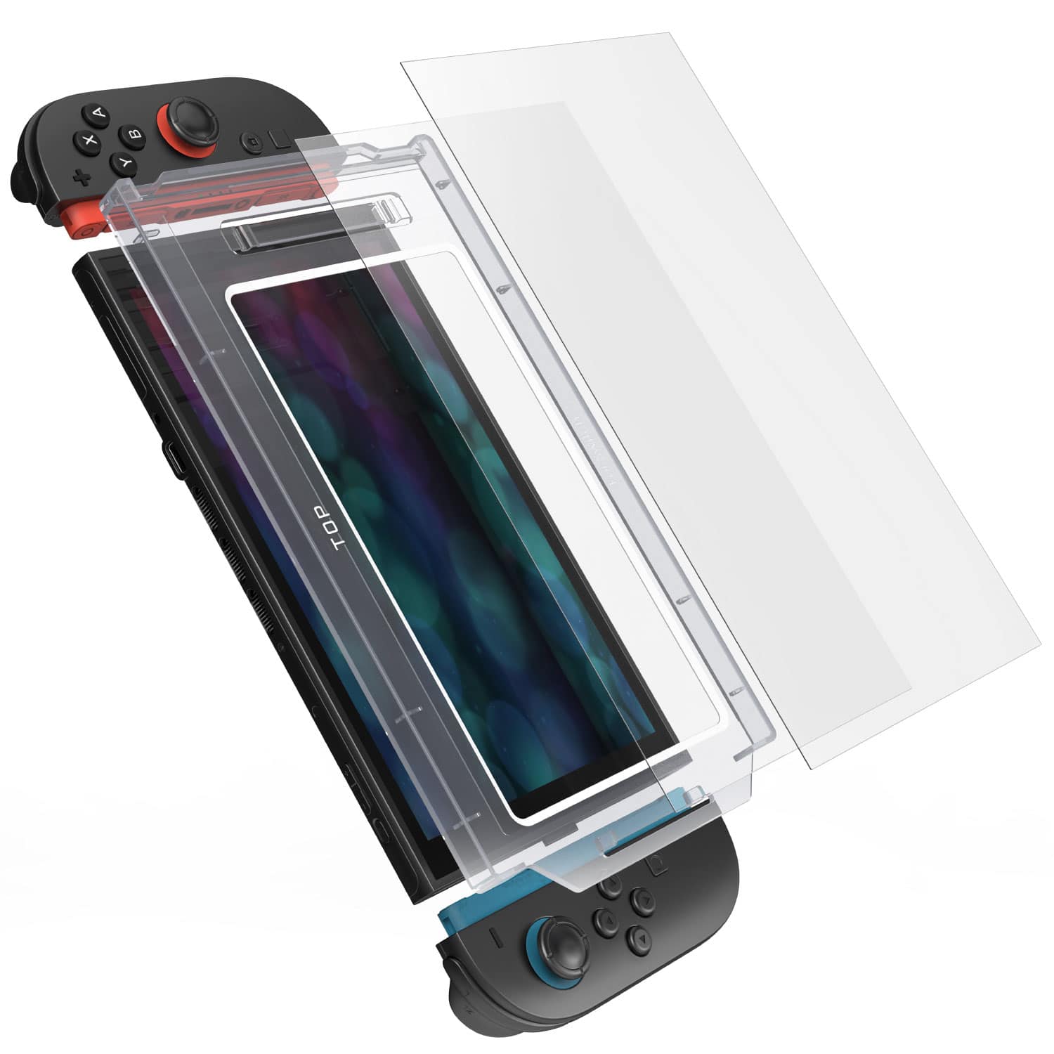 Fosmon - 2 Pack For Nintendo Switch 2 Screen Protector Tempered Glass Screen Protector, Error Free Installation Kit - Clear