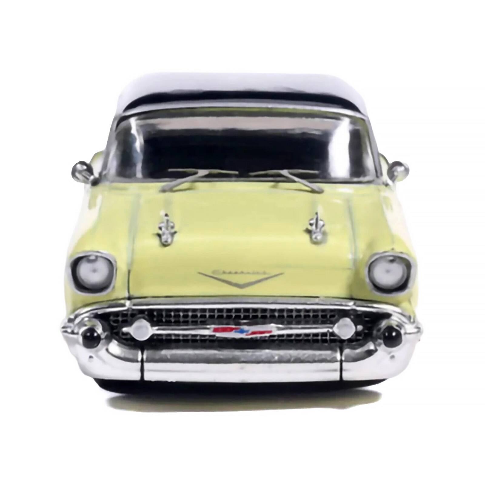 Alt View 3. IXO - 1957 Chevrolet One-Fifty Lowered Colonial Cream and Onyx Black 1/64 Diecast Model Car by IXO Models.