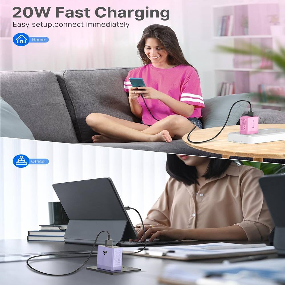 20W Fast Charging  
Easy setup, connect immediately  

Home  
Office