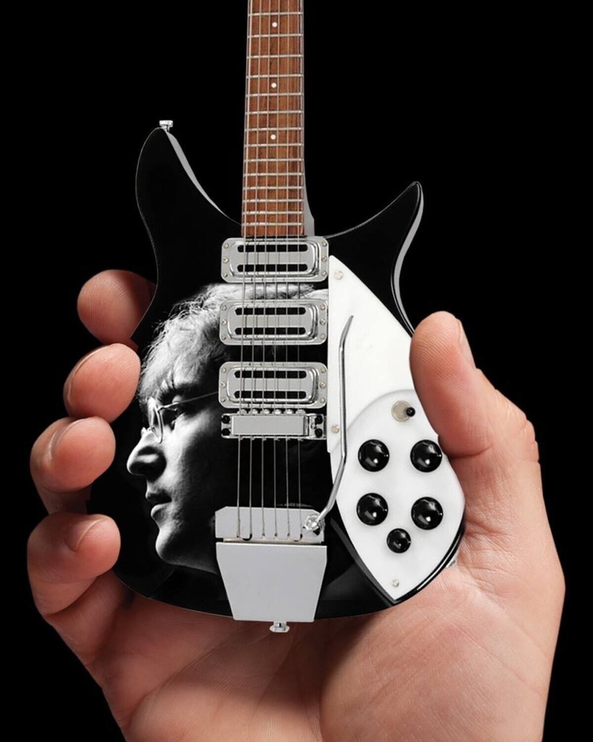 Alt View 3. Axe Heaven - John Lennon - Axe Heaven John Lennon Fab Four Tribute Mini Guitar Replica Collectible FF-004   - Collectibles - Multicolor.