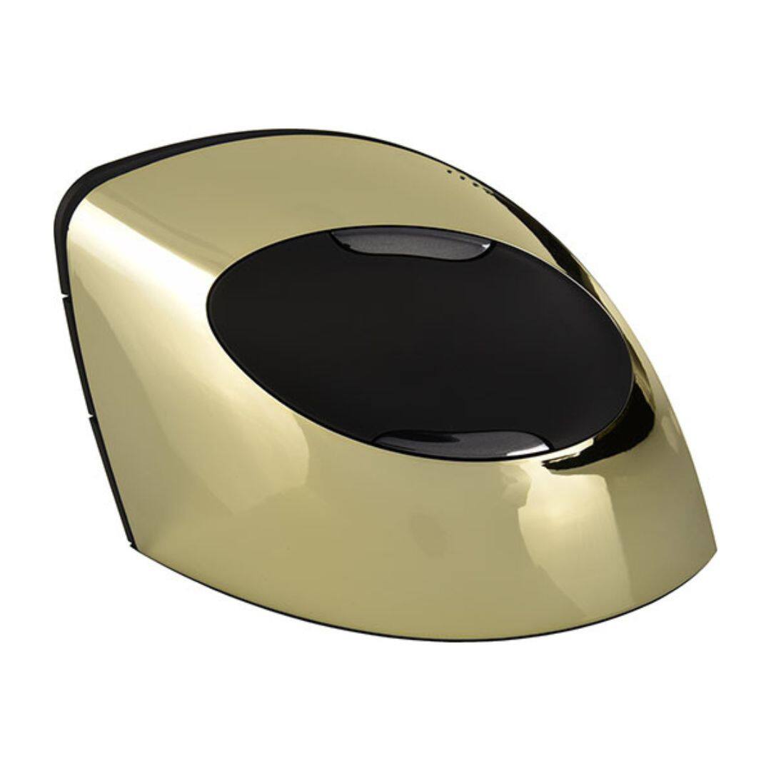 Angle. Evoluent - Evoluent VerticalMouse C Wired Ergonomic Mouse for Right Hand - USB - Black and Gold.
