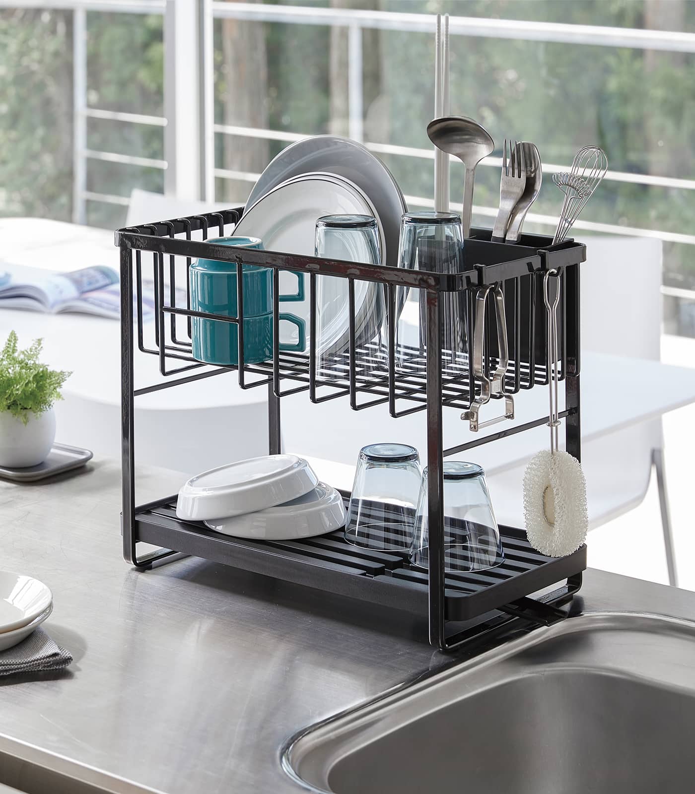 Yamazaki Home - Two-Tier Wire Dish Rack