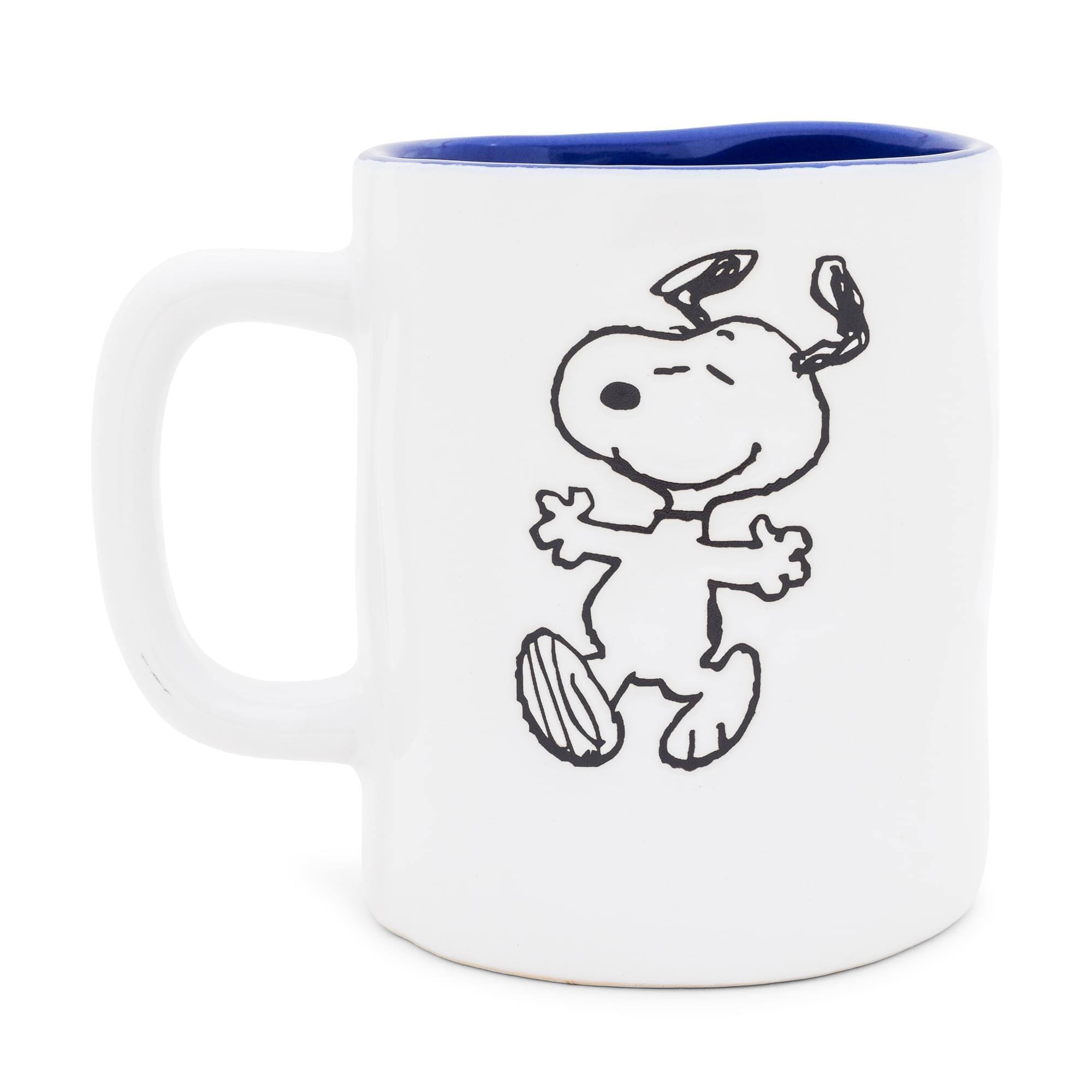 Alt View 1. Peanuts - Peanuts Snoopy Ceramic Pottery Mug | Holds 25 Ounces - White.