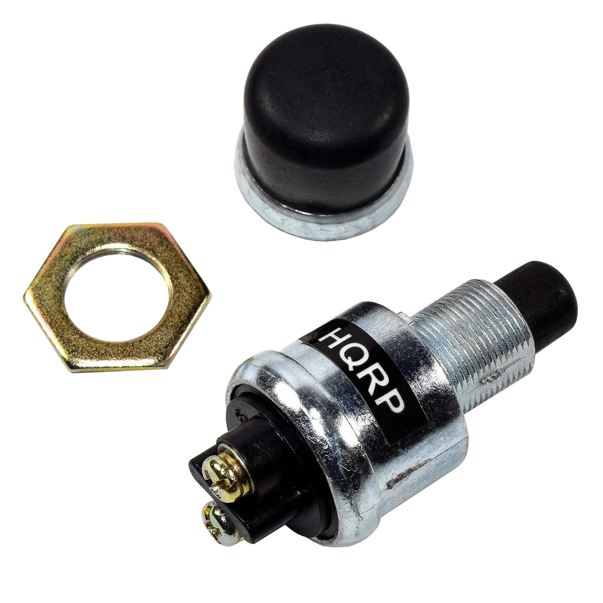 Alt View 1. HQRP - 12 V 50 A Momentary Push-Button Starter Ignition Switch - Heavy-Duty 5/8 in Mount - Replaces 85984 2681F SW169 - black.