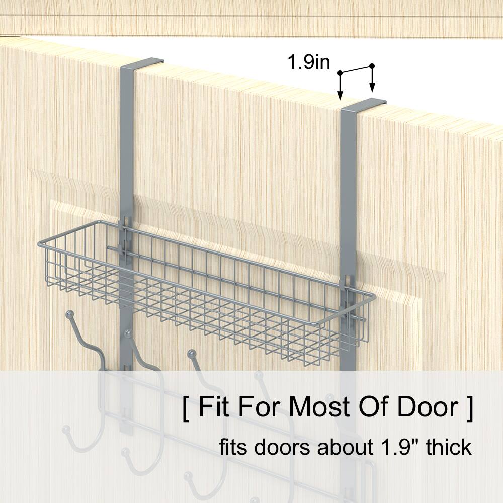 1.9in  
[Fit For Most Of Door]  
fits doors about 1.9" thick