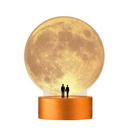 Paradigms Interiors - Moon Decor Lamp Anniversary Dating Valentine' Day Gift Ideas Astronomy Artwork To The And - Acrylic