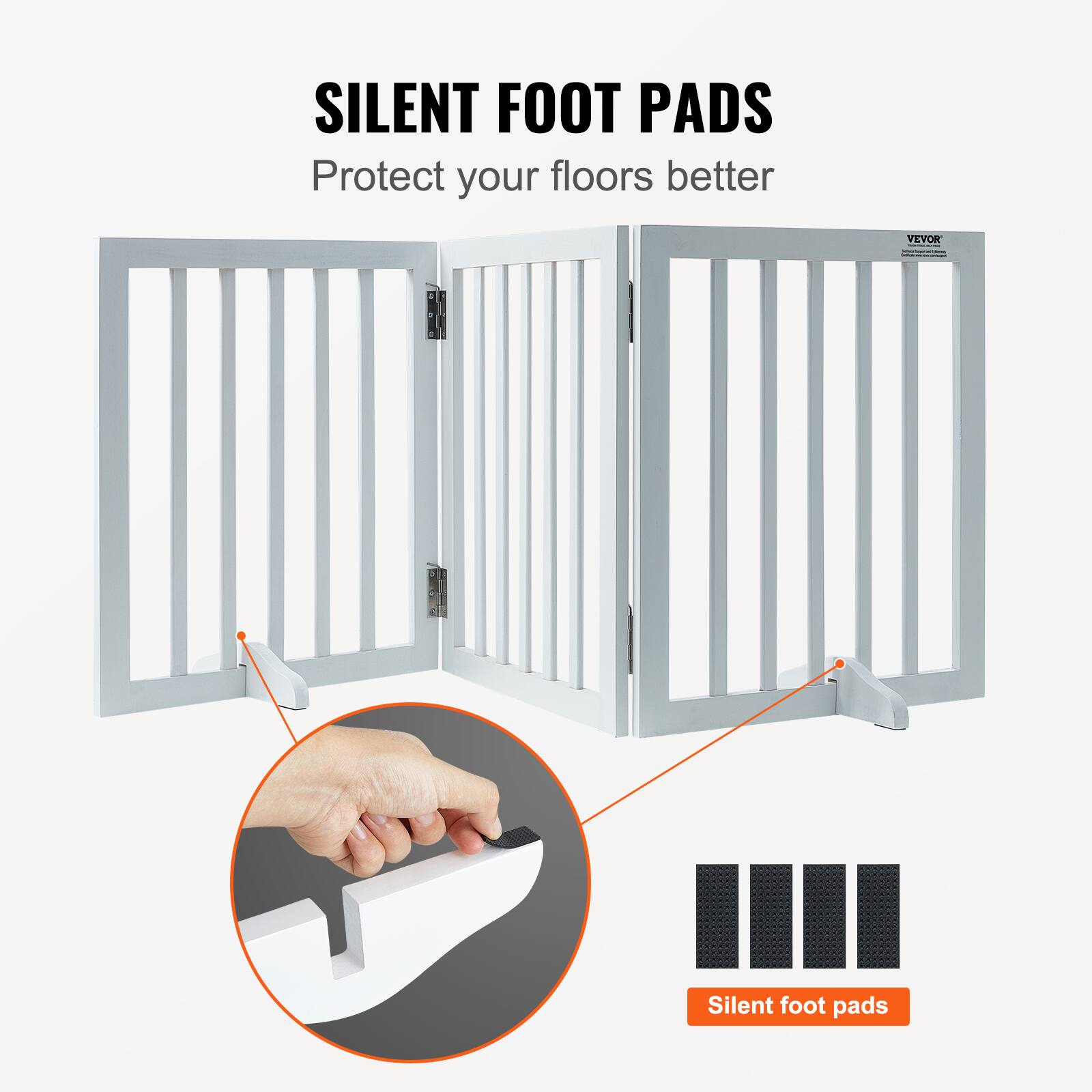 Silent Foot Pads protect your floors better.