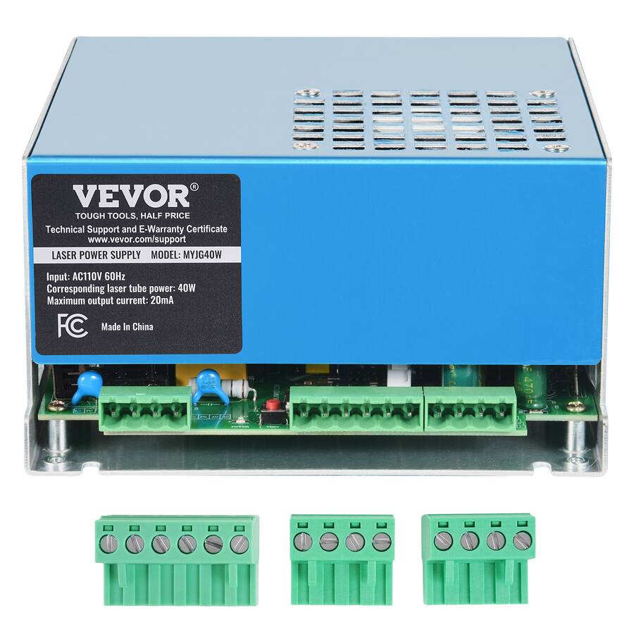 VEVOR CO2 Laser Power Supply, 40W, Power Supply for 40W Laser Tube ...