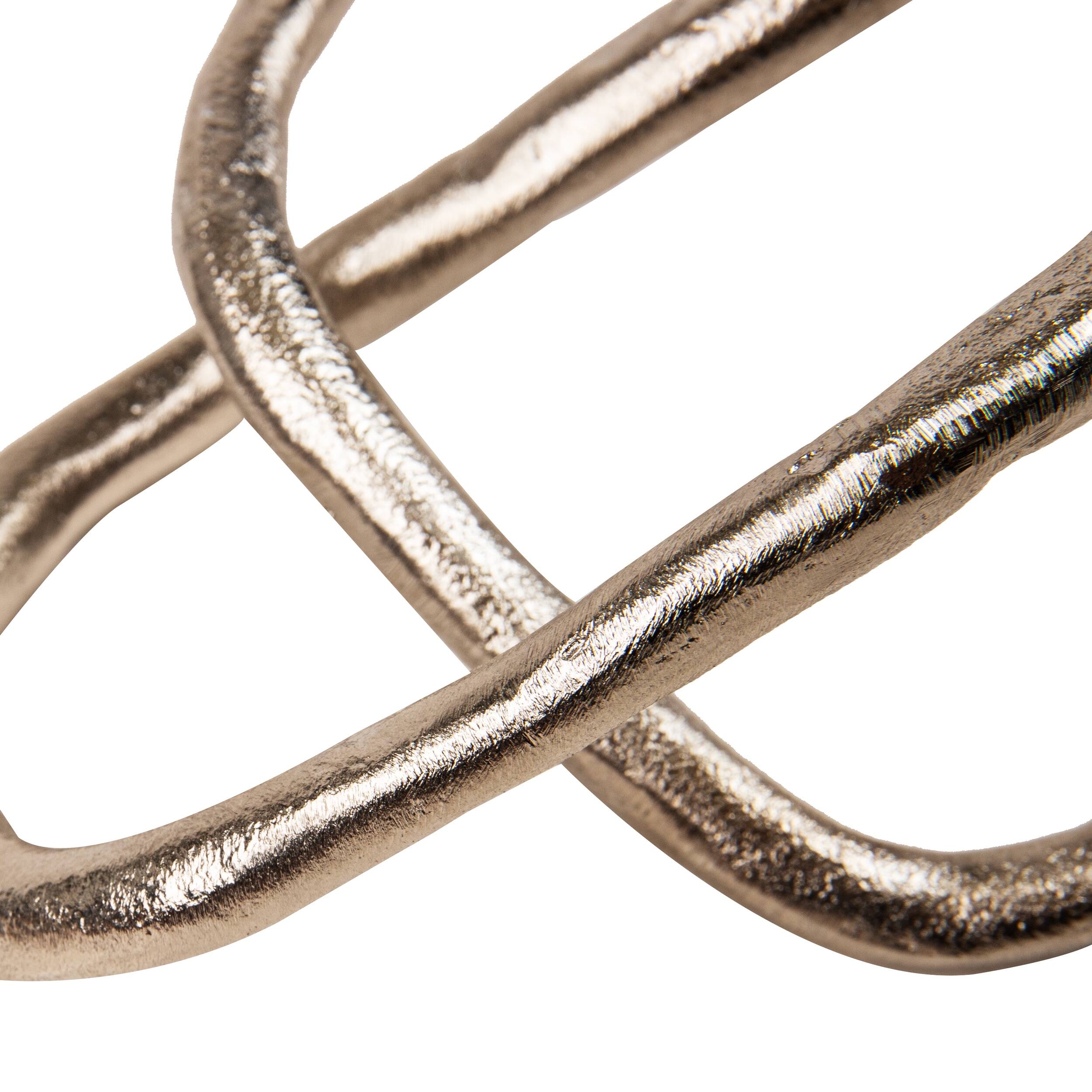 Alt View 3. Mind Reader - Metal Geometric Infinity Sculpture, Modern Home and Office Decor, Accent for Desks, and Shelves - Silver.