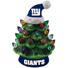 Evergreen Enterprises - New York Giants 8" Light Up Ceramic LED Christmas Tree - Multicolor