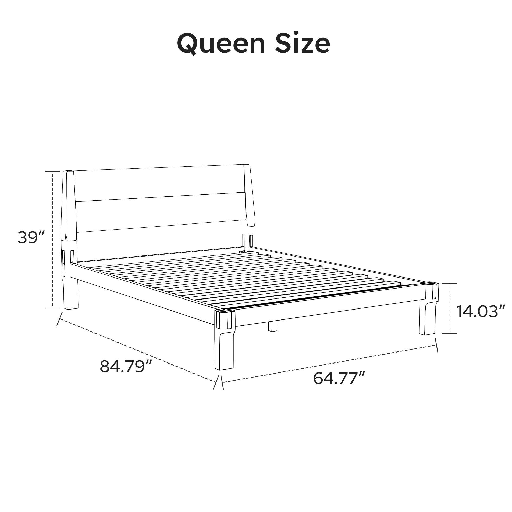 Queen Size  
39" x 14.03" x 84.79" x 64.77"