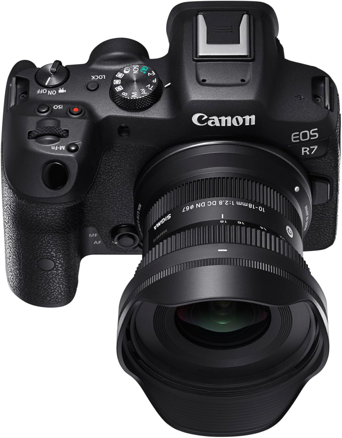 OFF NO LOCK = SCN 2 C3 Fv C2 6 C1 TV B M Av - OSI M-Fn  
Canon EOS R7 MF AF DN DC 1:2.8 AN #67 10-18mm  
I DOWID-BD SIGMA HI 16 2AS020S  
JAPAN MACCIN