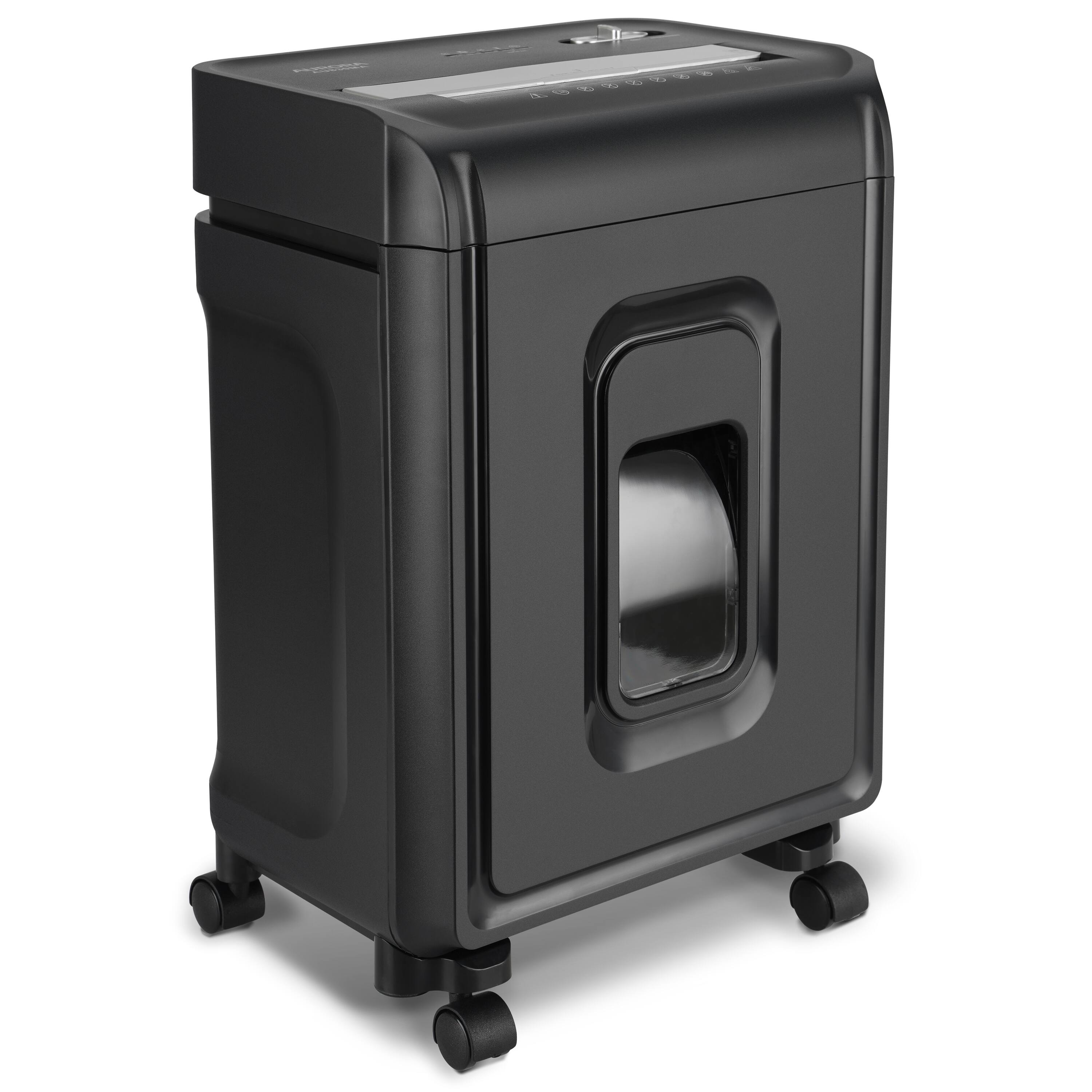 Left. Aurora - Aurora AU830MA High-Security 8-Sheet Micro-Cut Paper and Credit Card Shredder/ 20 Minutes/Security Level P-5 - Black.