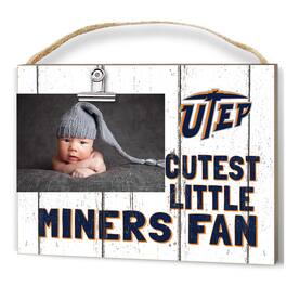 Jardine - UTEP Miners 8'' x 10'' Cutest Little Fan Weathered Team Logo Clip Photo Frame - White