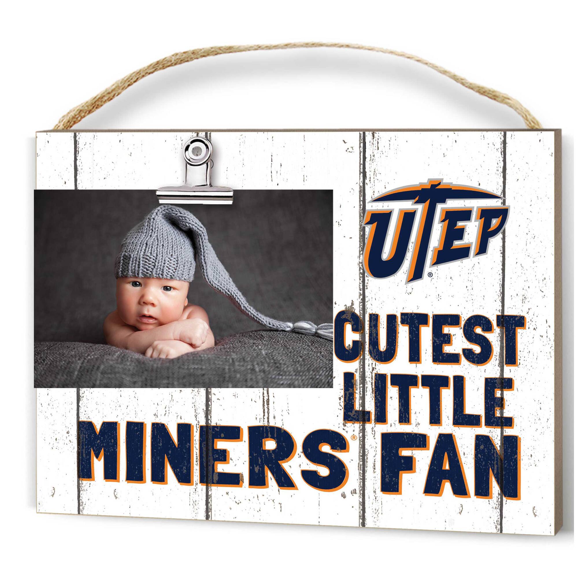 UTEP Miners 8'' x 10'' Cutest Little Fan Weathered Team Logo Clip Photo Frame