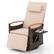 Front. Costway - Outdoor 360° Swivel Rattan Recliner Chair Patio Wicker Chaise Lounge Chair - Beige + Mix Brown.