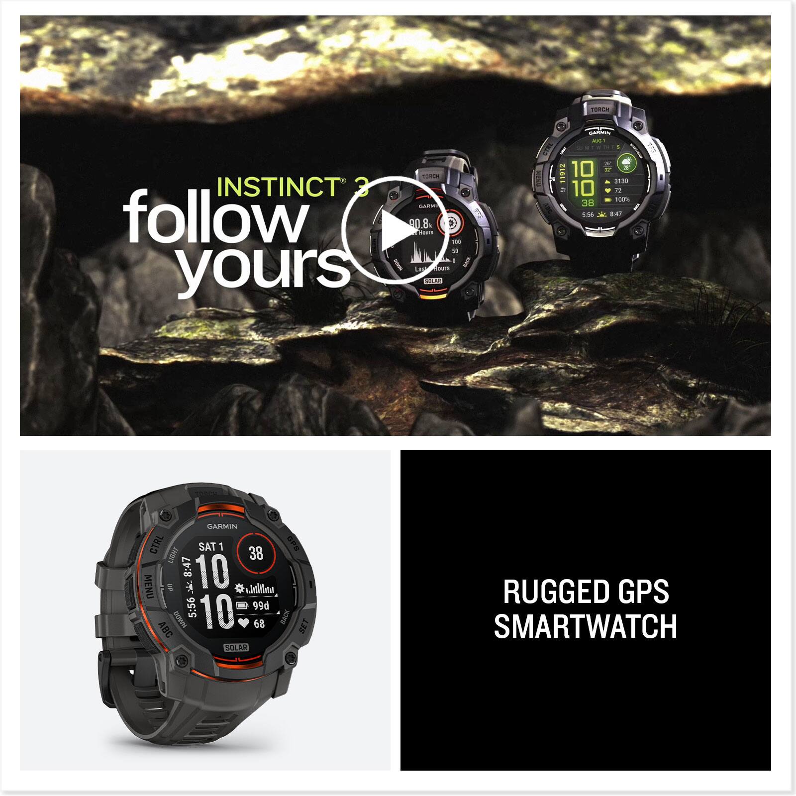 Instinct 2 follow yours SOLAR GPS Smartwatch.
