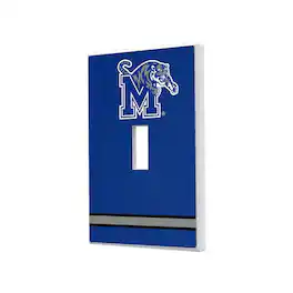Keyscaper - Memphis Tigers Stripe Design Single Toggle Lightswitch Plate - Multicolor