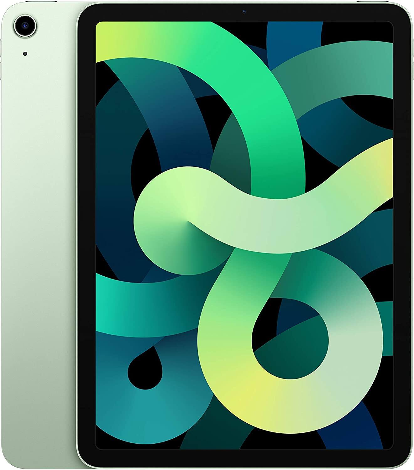 Front. Apple - Certified Refurbished - Apple 10.9-Inch iPad Air - (4th Generation) Wi-Fi + Cellular - 256GB - Green.