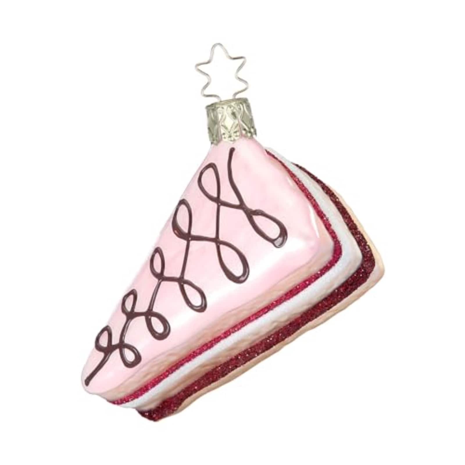 Inge Glas - Cake Magic German Glass Christmas Tree Ornament FREE BOX - Pink
